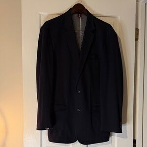 Daniel Cremieux Knit Blazer Navy Blue XL Soft Unstructured Excellent Condition